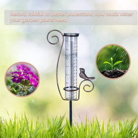 HOBYLUBY rain gauge with detachable glass tube simplifies cleaning and maintenance