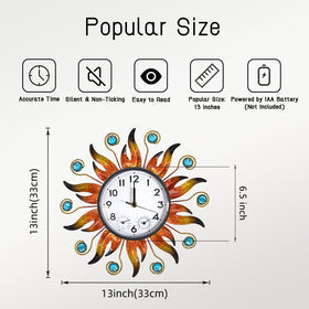 HOBYLUBY sun outdoor clock thermometer display for outdoor temp