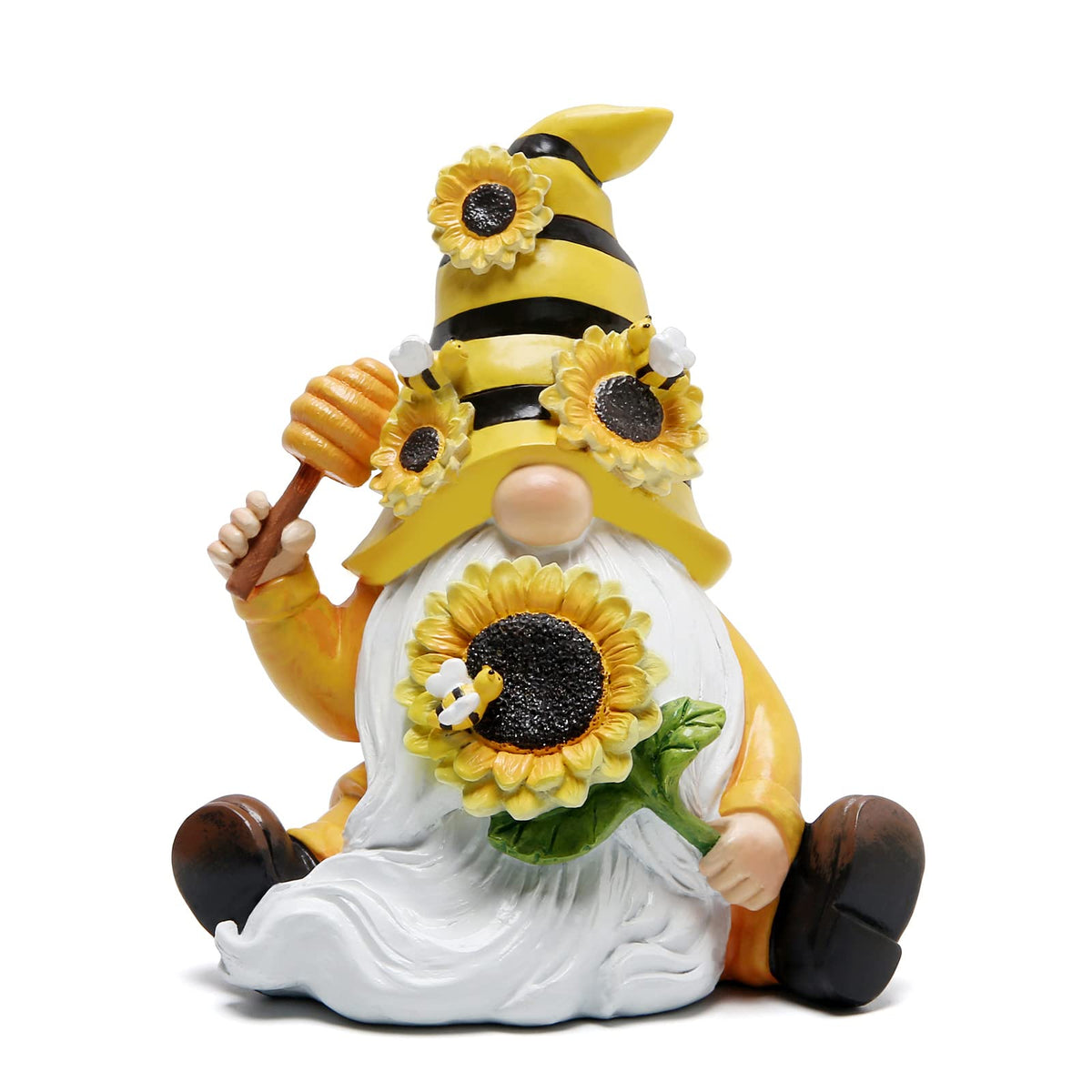 Hodao Bumble Bee Spring Gnome brightens porches with cheerful outdoor charm.