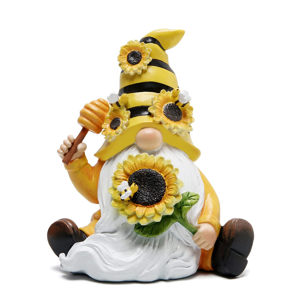 Hodao Bumble Bee Spring Gnome brightens porches with cheerful outdoor charm.