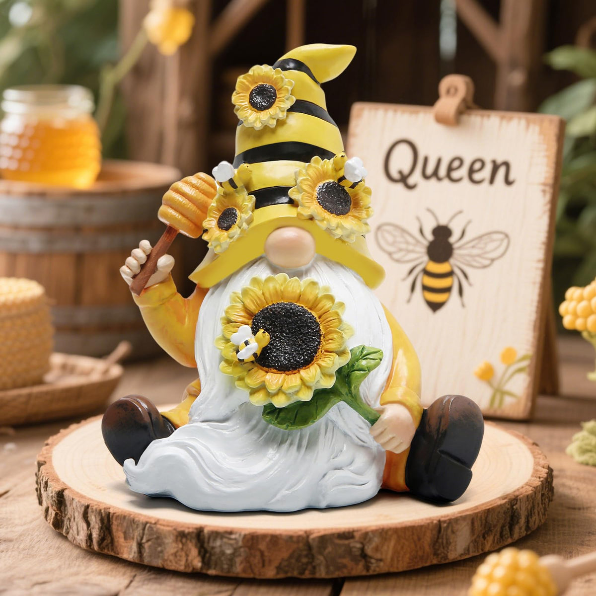 Hodao handcrafted bee gnome conveys quality and personality.