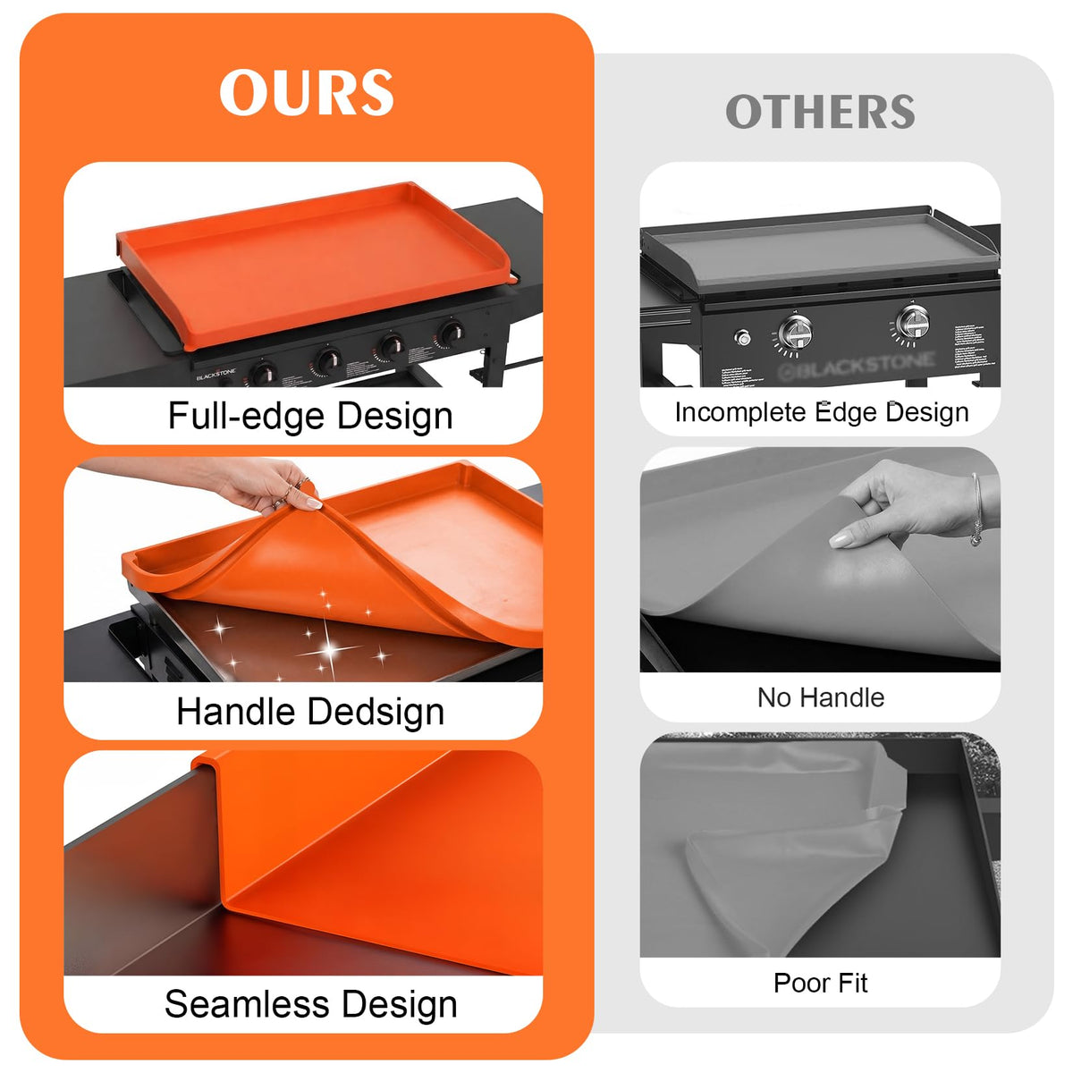 Hodola easy-clean surface simplifies post-grill cleanup