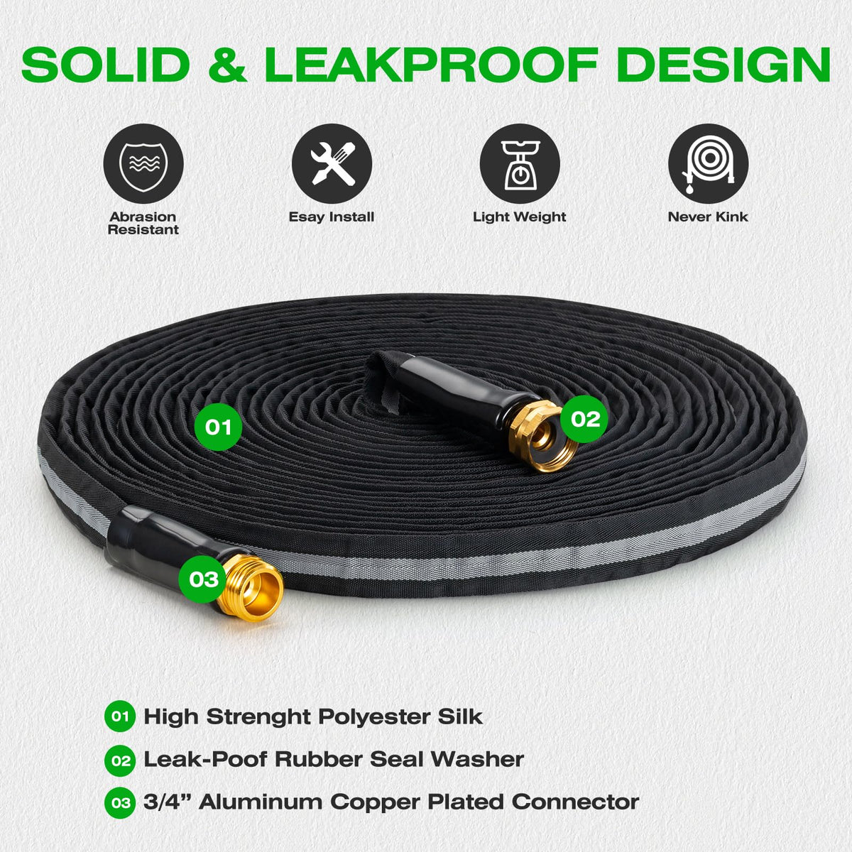 HODUP aluminum fittings provide leak-free connections to a spigot.