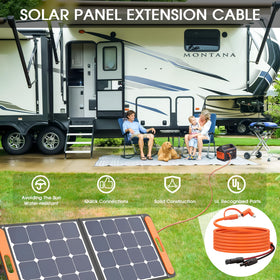Hoeine 10ft solar panel cable included with the adapter set