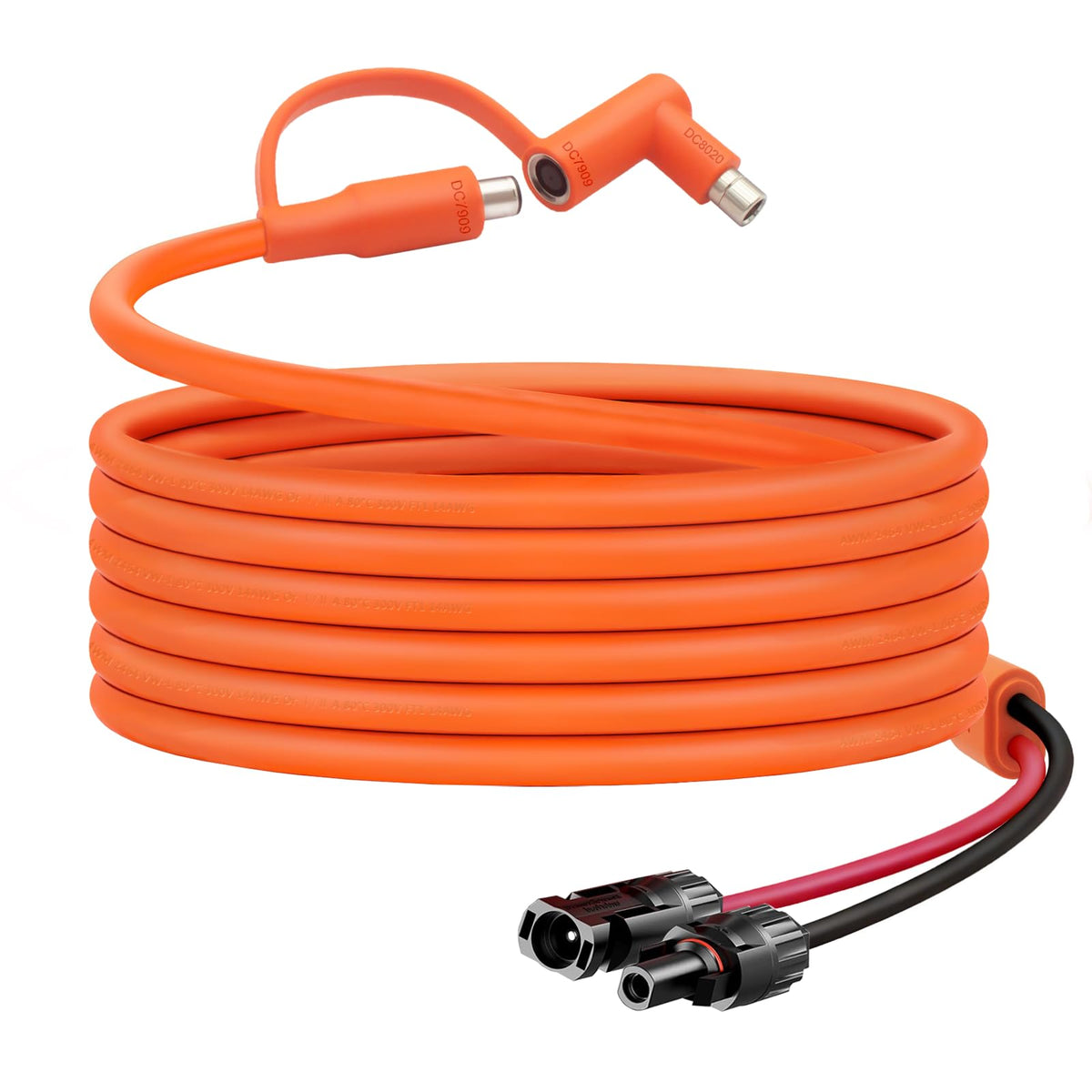 Hoeine 20ft MC4 to 8mm adapter cable connecting Jackery for off-grid charging