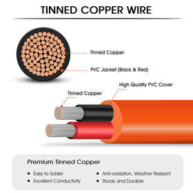 Hoeine universal extension cable compatible with multiple solar brands for versatile setups.