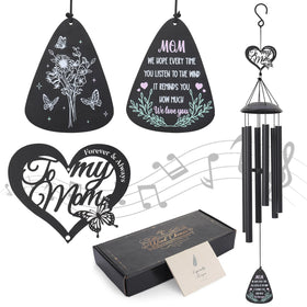 Hoemwarm butterfly wind chimes in outdoor garden delivering calming tones.