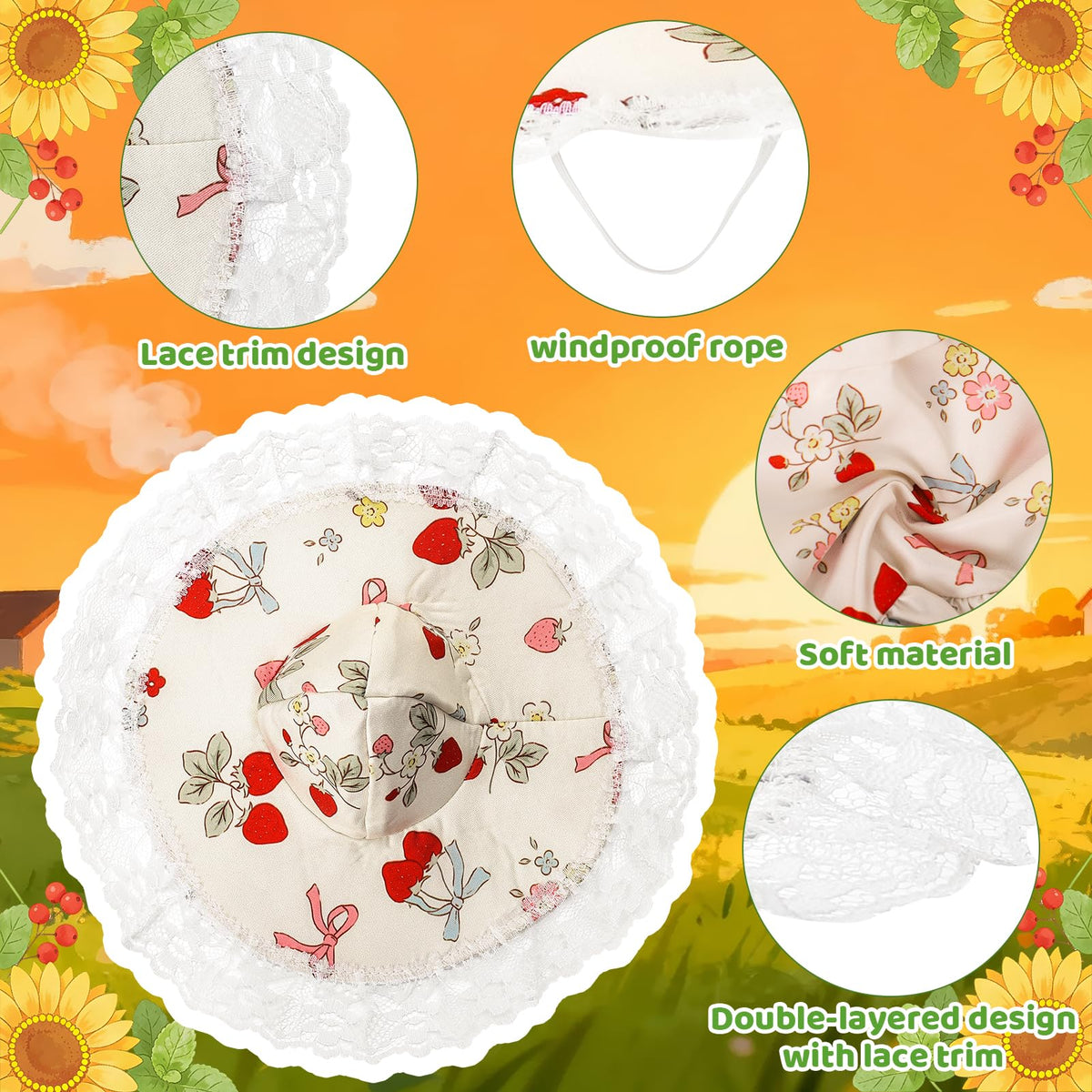 Hoemwarm goose with lace trim ruffles enhances garden ambiance