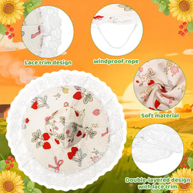 Hoemwarm goose with lace trim ruffles enhances garden ambiance