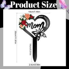 Hoemwarm metal grave stake—durable outdoor cemetery decoration that withstands weather.