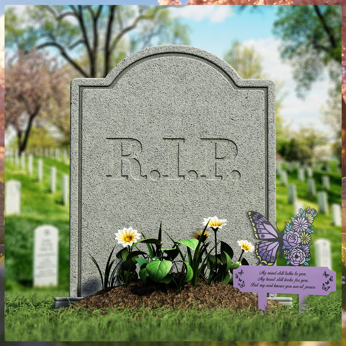 Hoemwarm personalized engraving marker suitable for mom or dad memorial