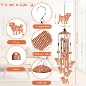 Hoemwarm wind chime close up reveals durable materials for year round decor.