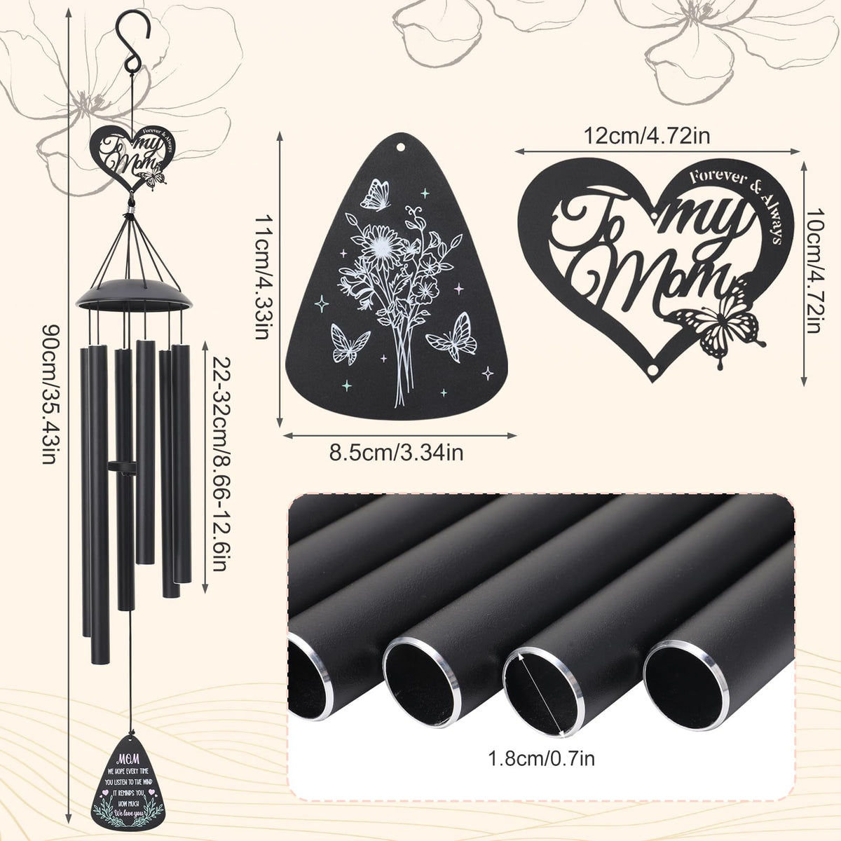 Hoemwarm wind chimes provide soothing melodies on a breezy patio.