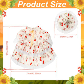 Hoemwarm strawberry hat on a 23-inch goose for festive outdoor decoration