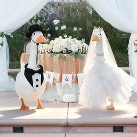 Hoemwarm petticoat adds soft volume and satin texture to goose costume