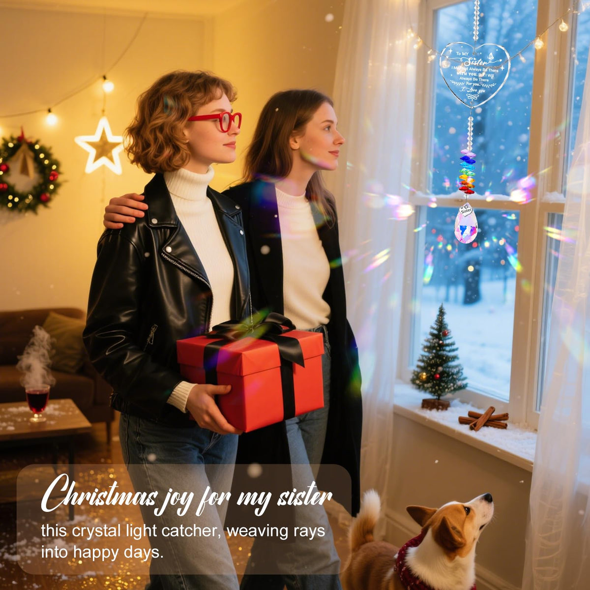 Hoemwarm window decor adds timeless sparkle to home, office, or balcony.