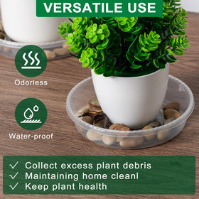 Hoewina plant saucer elevated waterproof design shields floors from leaks