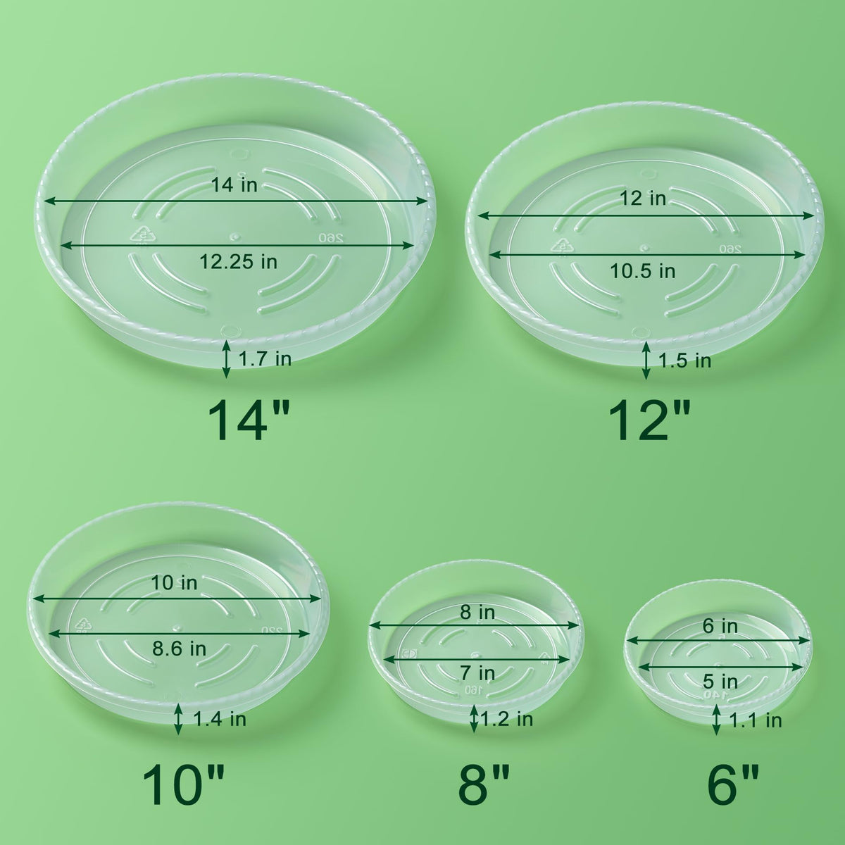 Hoewina plant saucer floor protection for indoor and outdoor areas