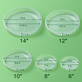 Hoewina plant saucer transparent observation aids water level checks for peace of mind.