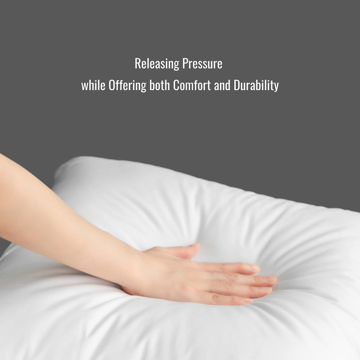 Hofdeco Premium white color bolster insert complements versatile styling.