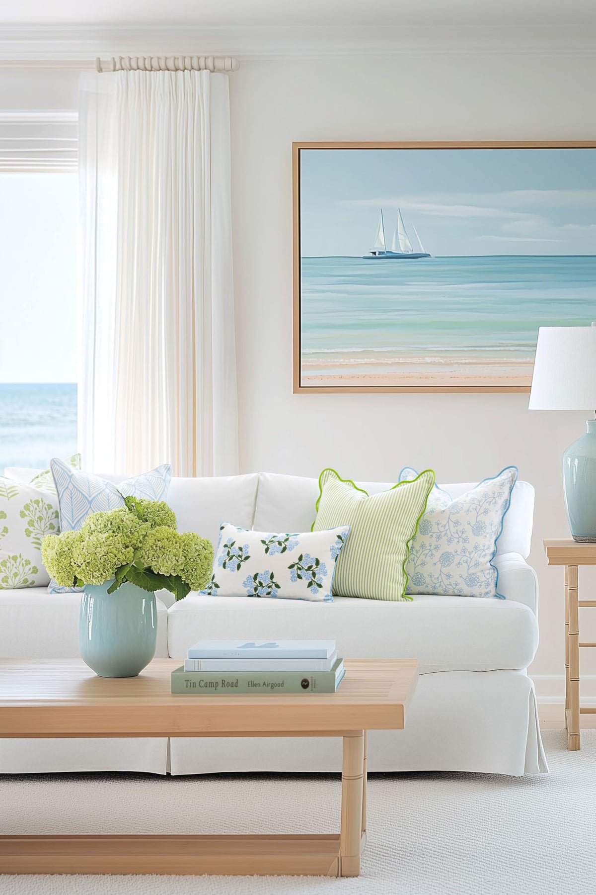 Hofdeco Premium hydrangea detail enhances bright spaces indoors or outdoors.