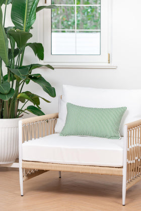 Hofdeco Premium lumbar pillow cover with invisible zipper bottom for clean look