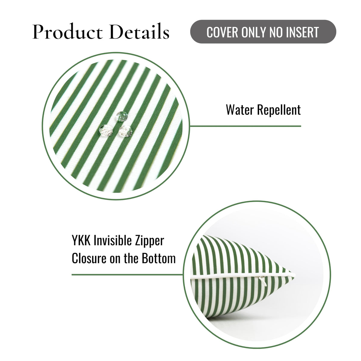 Hofdeco Premium lumbar pillow cover suitable for indoor and outdoor furniture