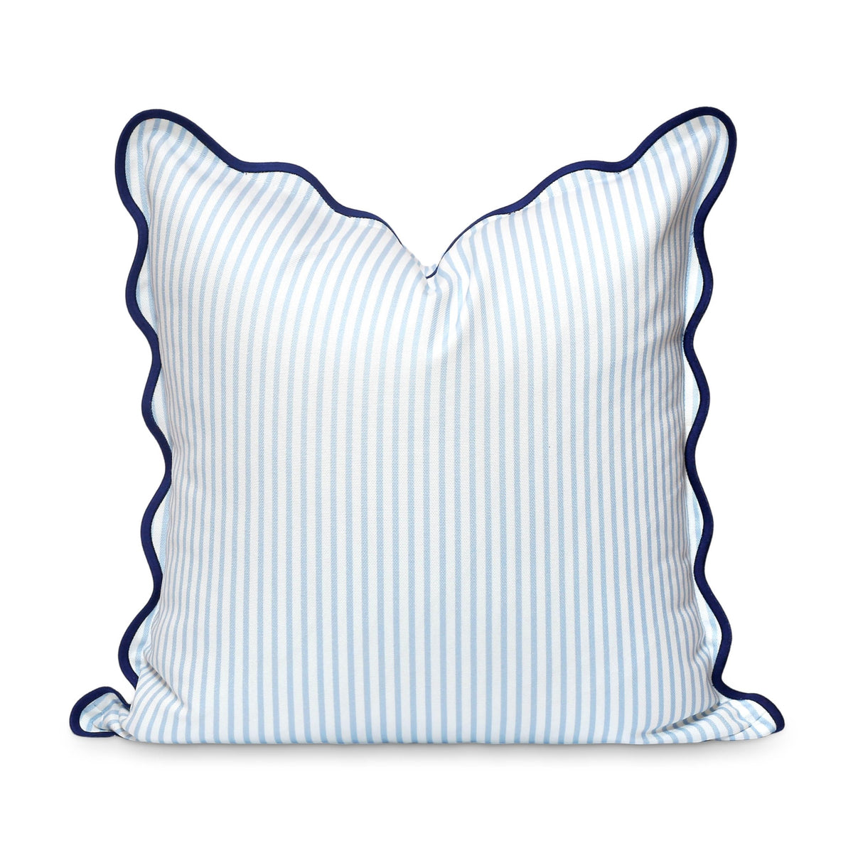 Hofdeco Premium coastal pillow cover with blue stripes, ideal for indoor and outdoor spaces