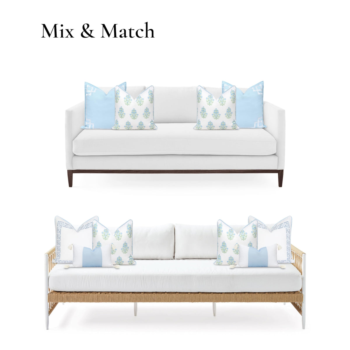 Hofdeco Premium blue-green floral print suits indoor living spaces.