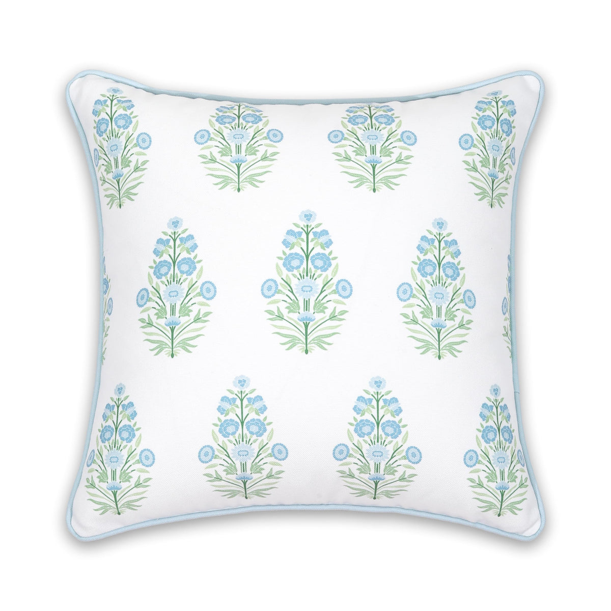 Hofdeco Premium 18x18 pillow cover shown on couch for cozy home decor.