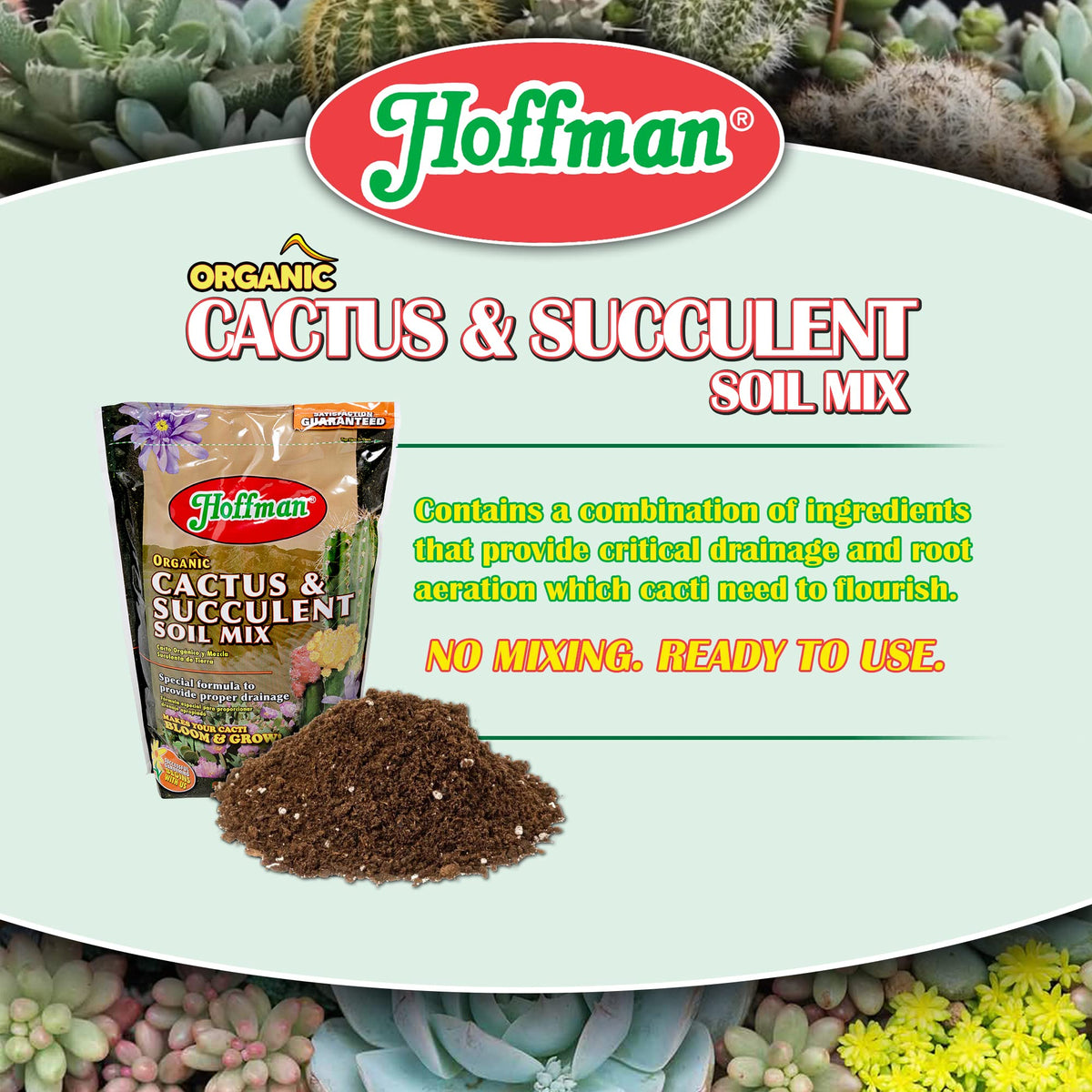 Hoffman 10404 bag with easy pour spout facilitates quick planting