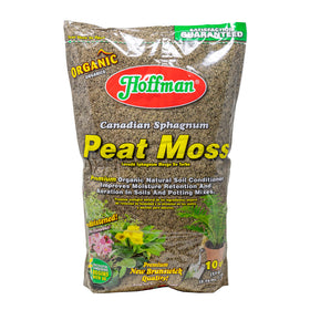 Hoffman 15503 Canadian sphagnum peat moss bag boosts moisture retention for healthy pots