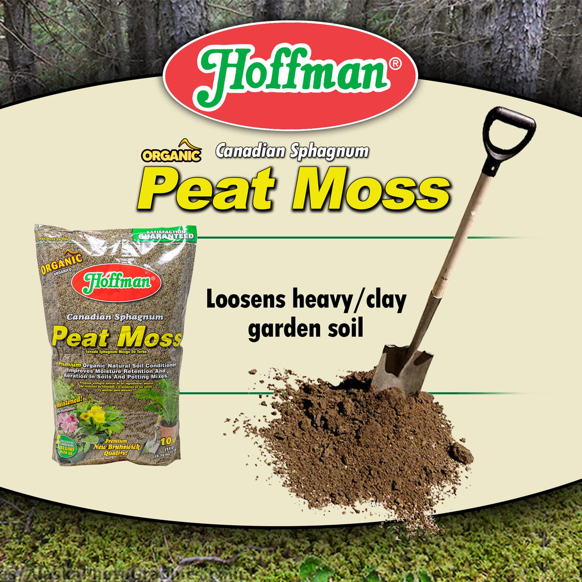 Hoffman 15503 peat moss improves soil aeration to support root growth