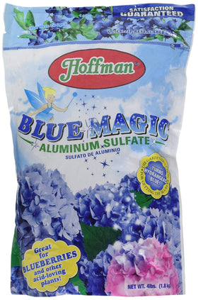 Hoffman Aluminum Sulfate 4lb bag for soil acidification, ideal for acid-loving plants.
