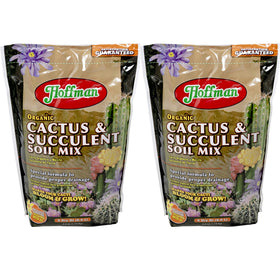 Hoffman cactus soil 2-pack bags ready-to-use drainage for thriving succulents.