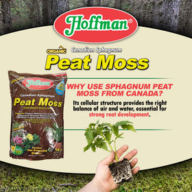 Closeup of Hoffman peat moss texture for loosening heavy soils.