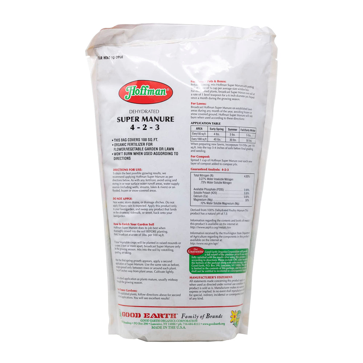 Hoffman poultry manure pellets are easy to apply for garden feeding