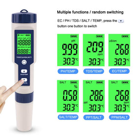 Hofun water-quality meter in use at a swimming pool setting
