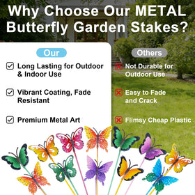 hogardeck 3D bright butterflies catch sunlight for eye-catching focal points.