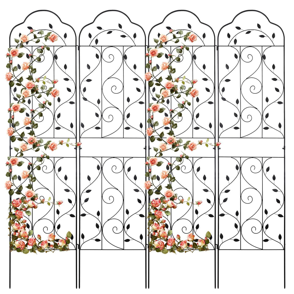 Hogardeck 4-pack trellis frame rustproof support for roses.