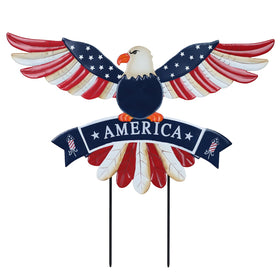 hogardeck American eagle garden stake with outstretched wings for a bold patriotic lawn display
