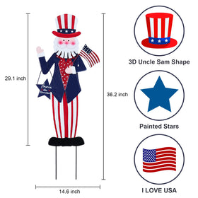 hogardeck American flag star sign stake enhances porch decor