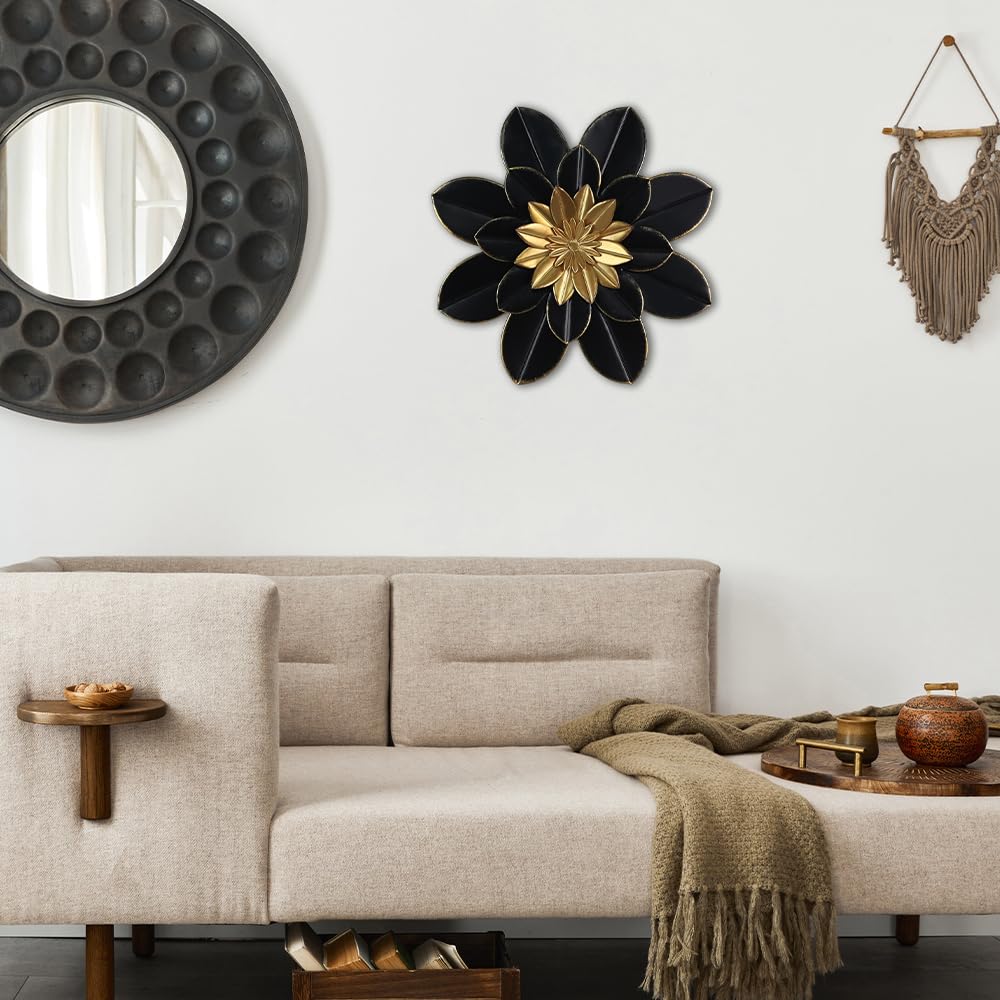 hogardeck boho modern flower art adds chic focal point to living rooms