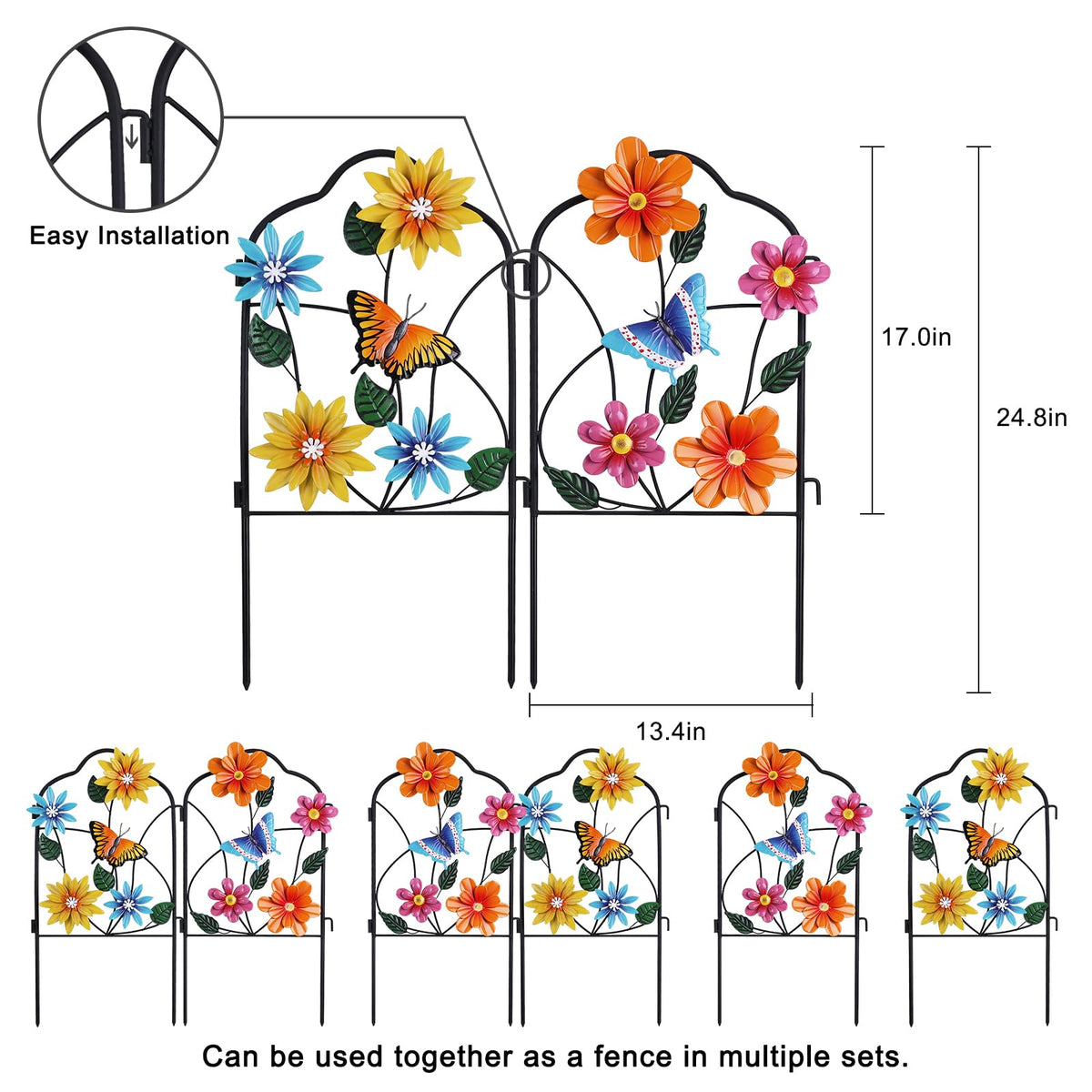 hogardeck butterfly-detail stake adds whimsy to pathways and patios.