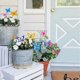 hogardeck butterfly garden stake decor elevates outdoor spaces with whimsy.