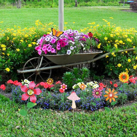 hogardeck colorful garden stakes outdoor brighten beds and borders.