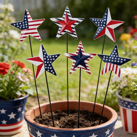 hogardeck easy-setup patriotic decor stake makes outdoor decorating quick