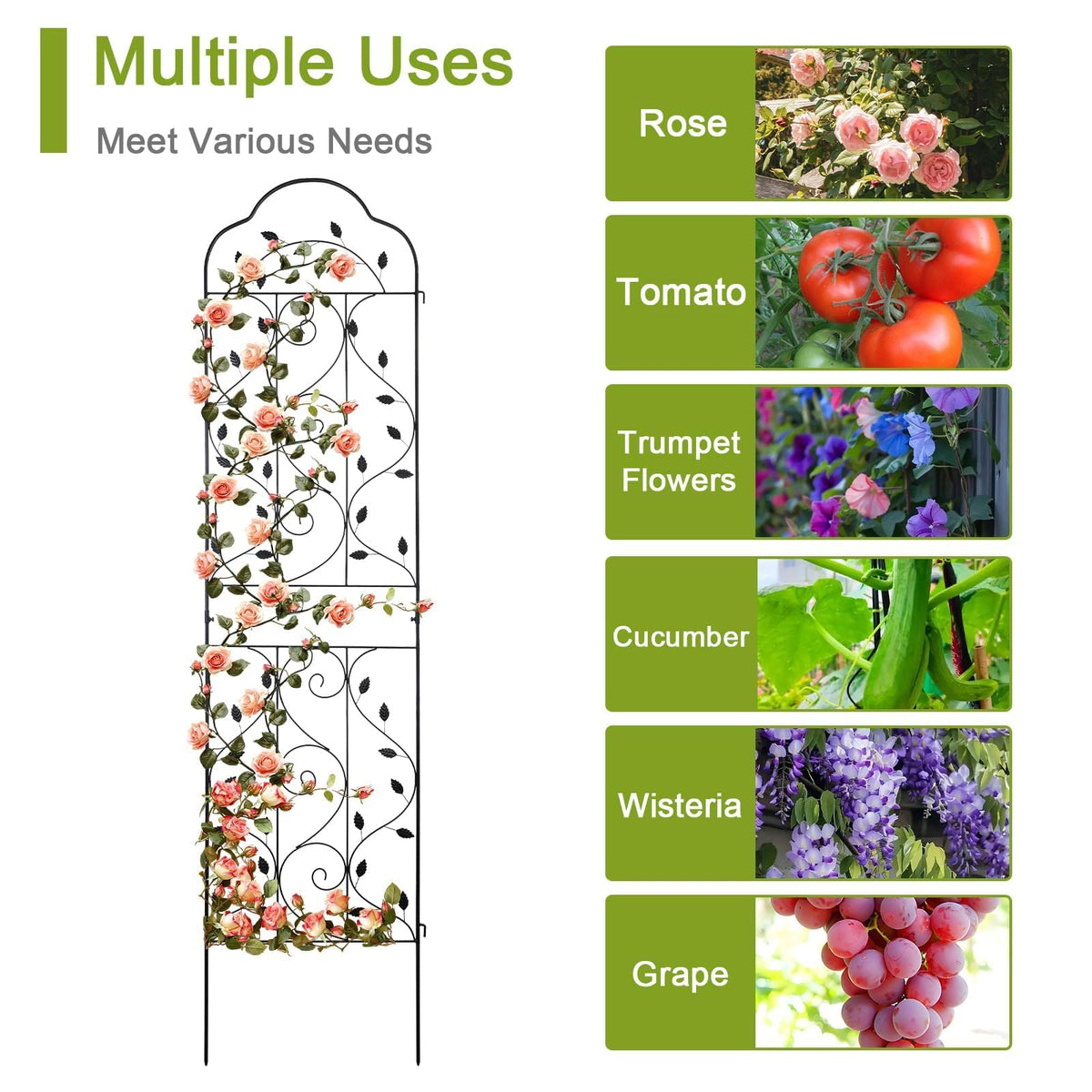 Expandable Hogardeck trellis shows four interlocking units for vertical growth.