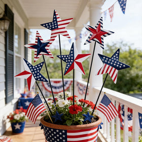 hogardeck fourth of july decor star stake adds festive color to walkway