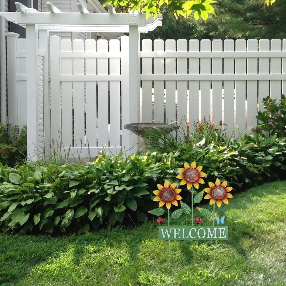 hogardeck garden-art-stake-for-porches-pathways focal point for entryways, patios, and walkways.